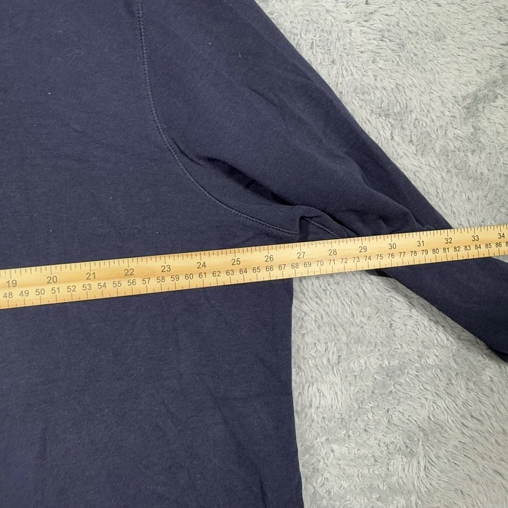 POLO by Ralph‎ Lauren Men's Luxury Jersey Cotton 1/4 Zip Pullover XL Navy/Grey